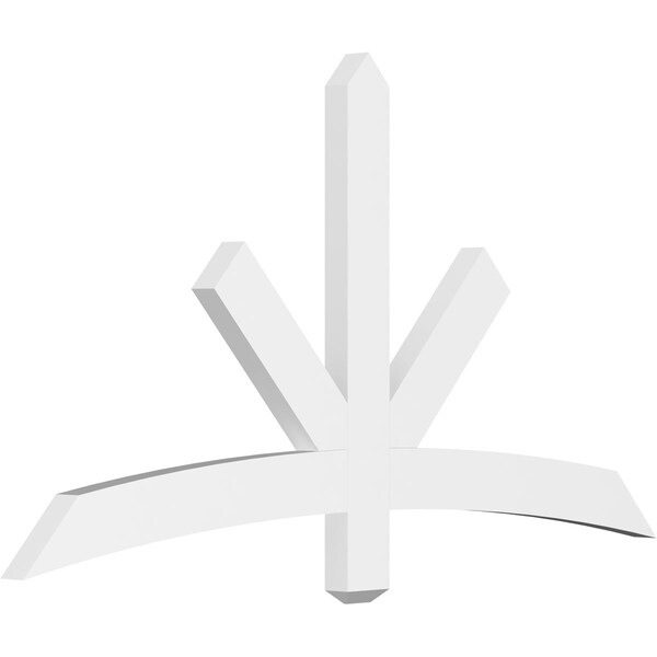 Ekena Millwork Alberta Architectural Grade PVC Gable Bracket, 60"W x 32 1/2"H x 2"D x 4"F, 13/12 Pitch GBP060X33X0204ALB00 - main